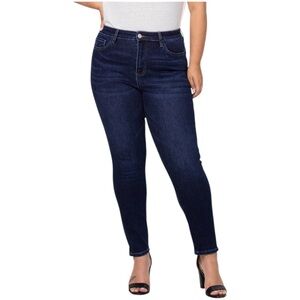 Lovervet by Vervet DK Wash-Plus High Rise Ankle Skinny Jeans Sz 18W Women’s EUC